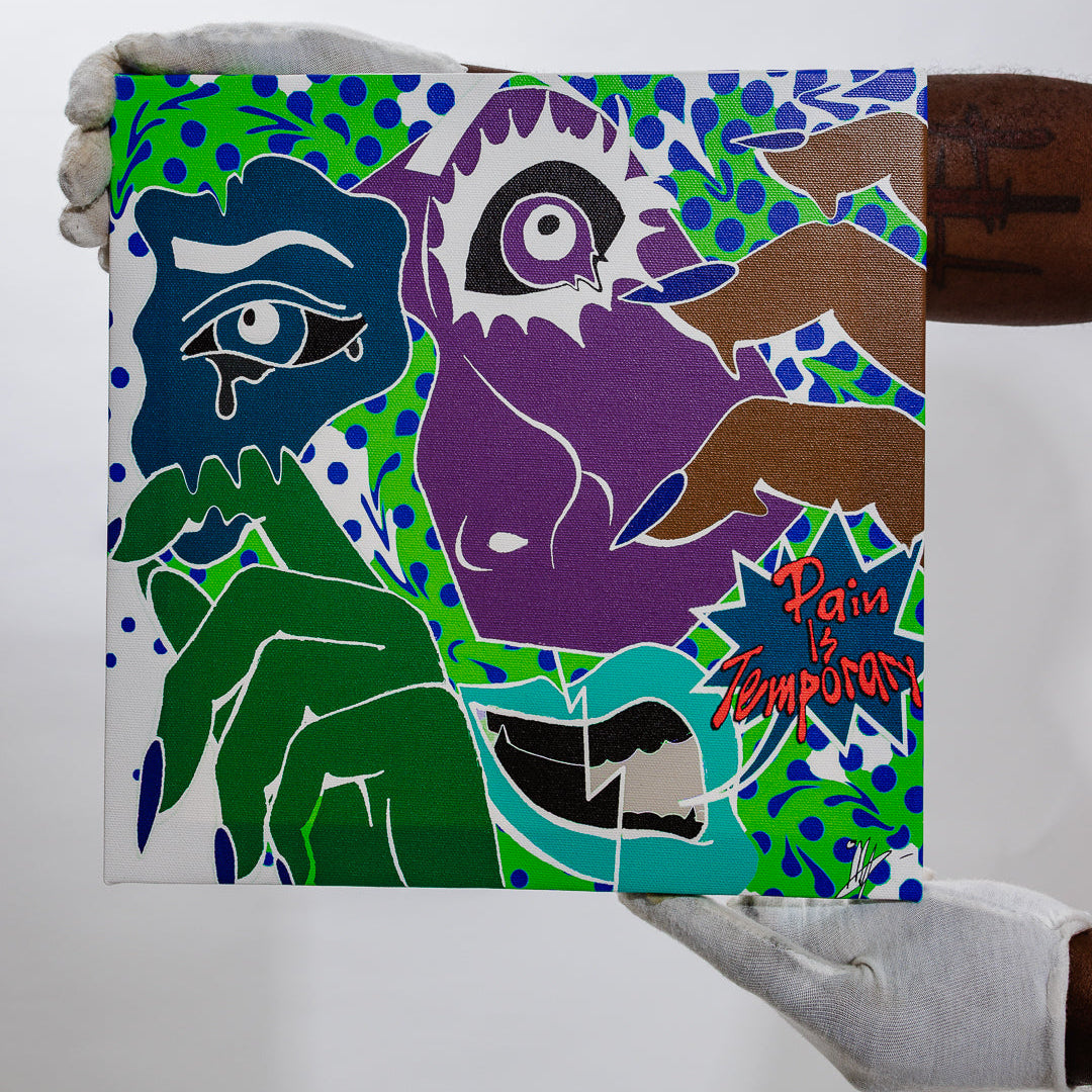 Pain Is Temporary 12x12 Acrylic on Canvas