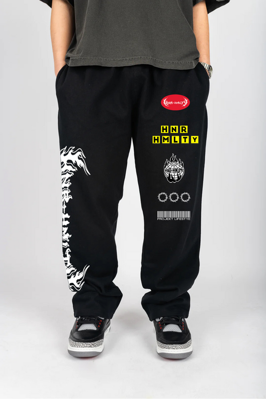 Black Flame Logo Sweatpants