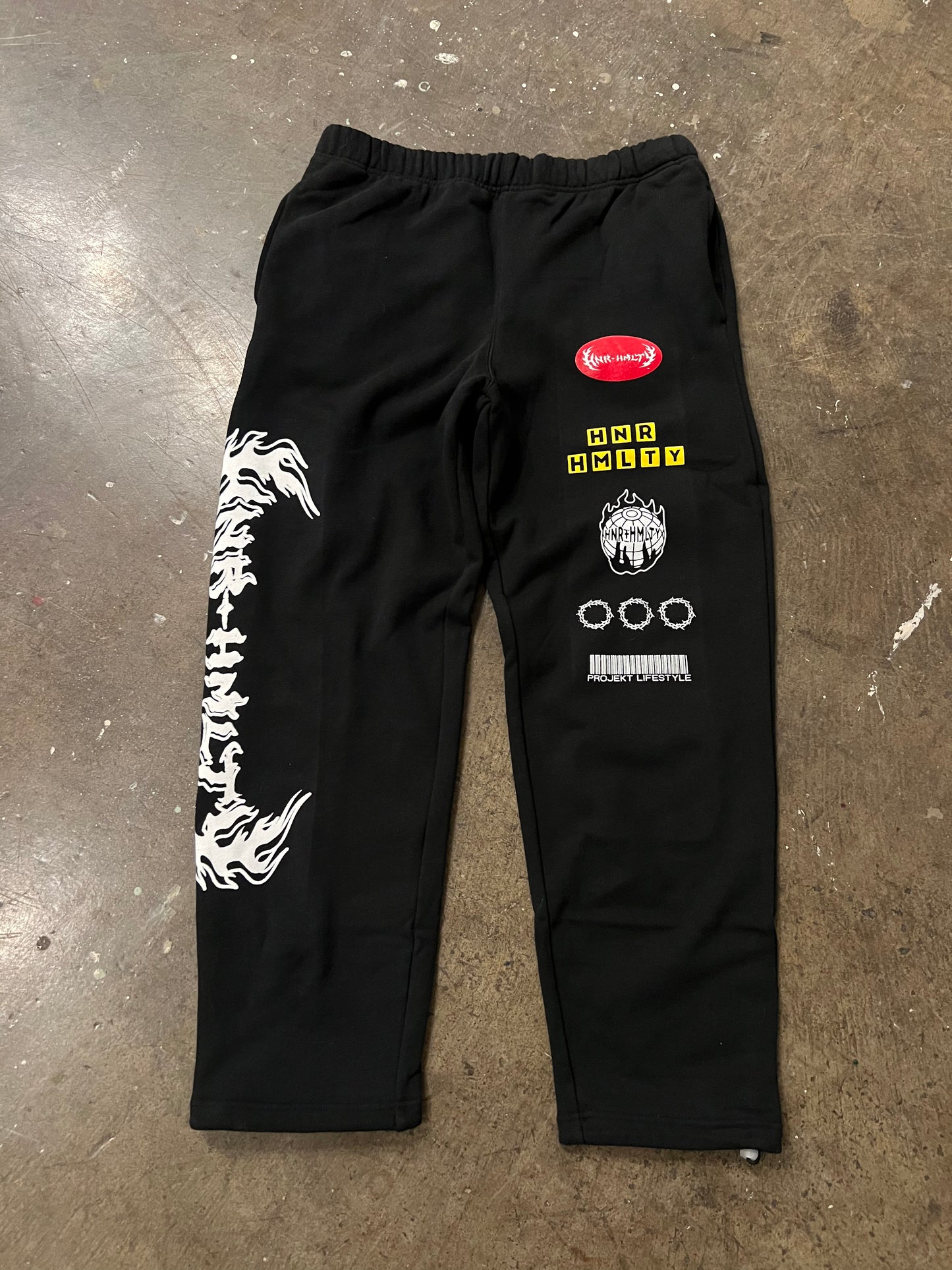 Black Flame Logo Sweatpants